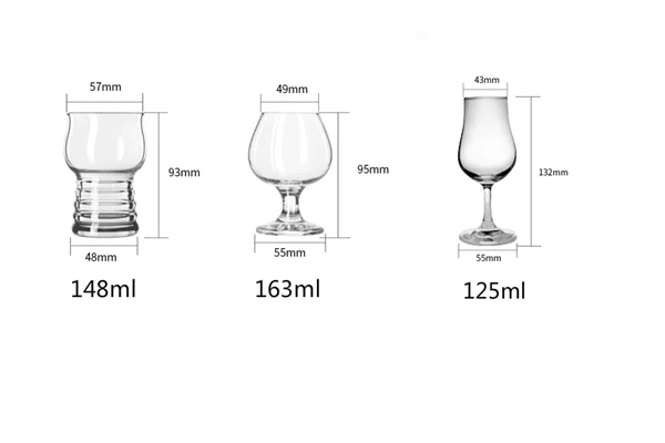 100-200 мл маленькая емкость Ароматизированная чашка прозрачный стеклянный бокал шотландский виски ремесло пивная водка Коктейльная бренди посуда для вечеринки