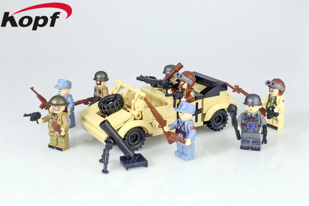 

DLP30205 Building Blocks Assault Car Gun Warrior Military War Action Figures Collection Bricks Learning Toys Gift For Children