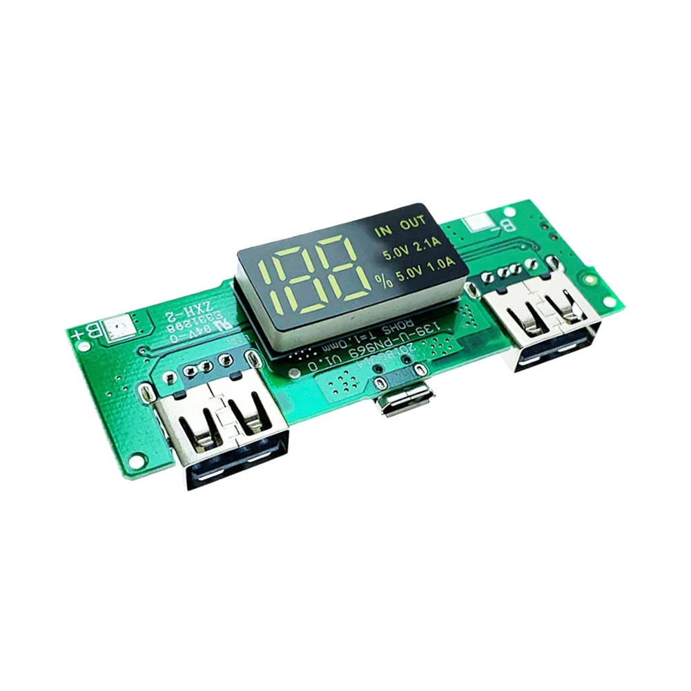 Модуль Mini 5v Dual USB для самостоятельной сборки мобильного блока питания печатная
