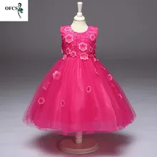 Платье без рукавов с аппликацией для девочек от 2 до 10 лет, платье для дня рождения для маленьких девочек детская одежда 4 цвета, розничная