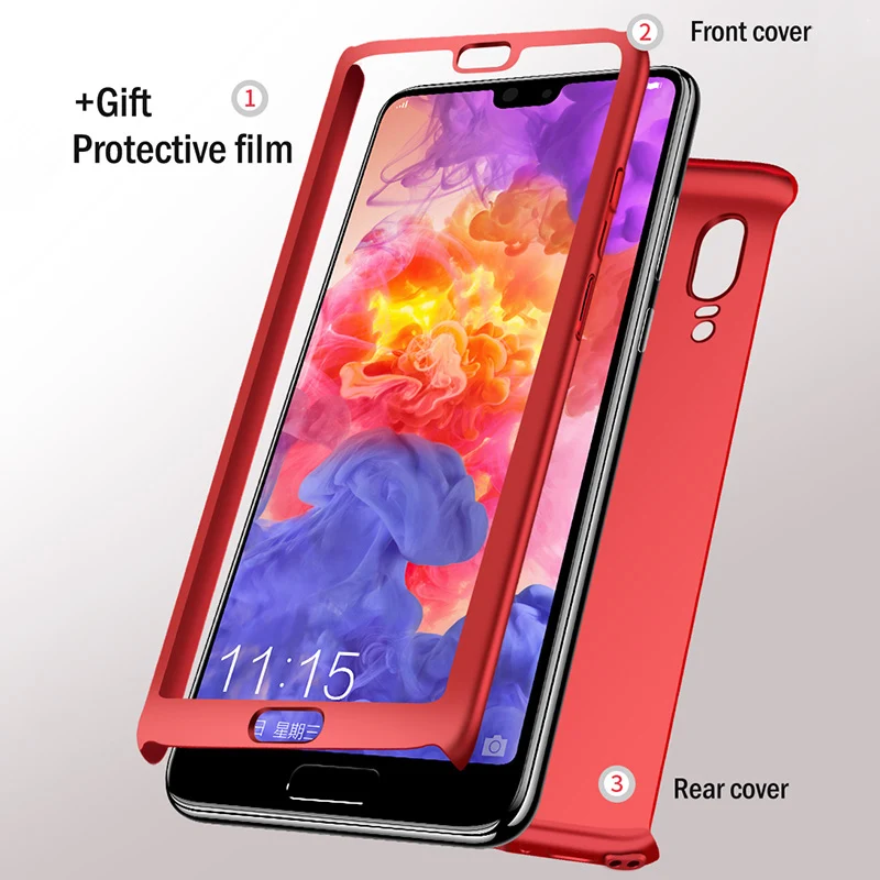 Чехол с закаленным стеклом для huawei Nova 2 Plus Nova 2S 2i 360 чехол с полным покрытием для huawei P8 P9 P10 Lite P20 Pro P Smart on