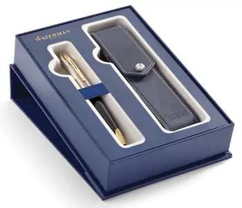 

Набор подарочный шариковая ручка Waterman Carene De Luxe Black GT + чехол