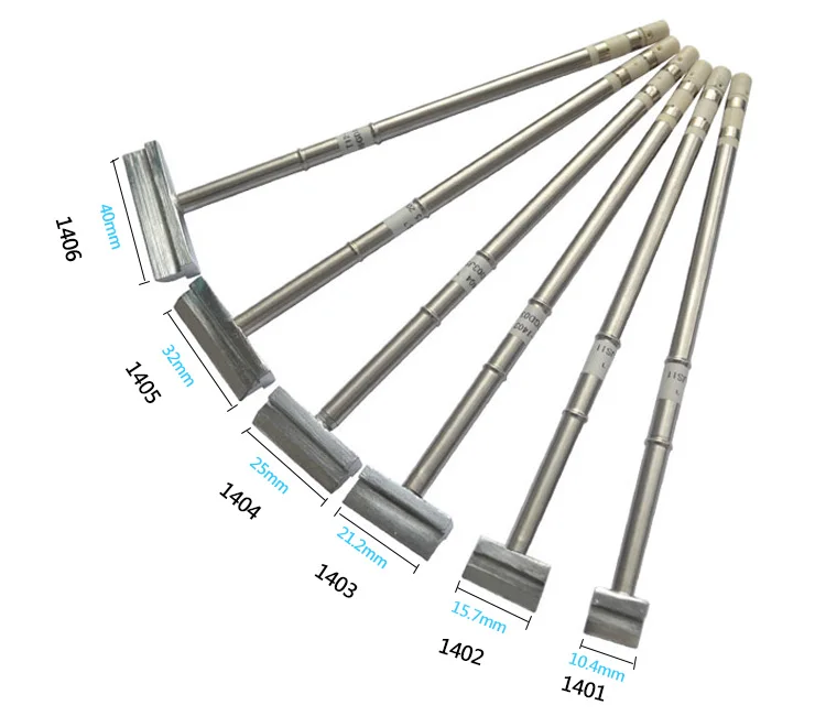Gudhep T12 Welding Tips spade spatula type Soldering Iron Tips T12 1401 1402 1403 1404 1405 1406 for FX951 FM203 Soldering Iron afbeelding