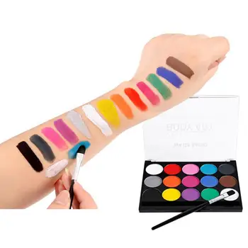 

15 colors non-toxic artist washable children face watercolor oil paint solid pigment makeup tools school office supplies