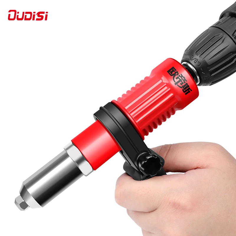 cheap!!!- OUDISI Electric Rivet Gun Riveting Tool Cordless Riveting
Drill Adaptor Insert Nut Power Tool Accessories with 50PC Nut