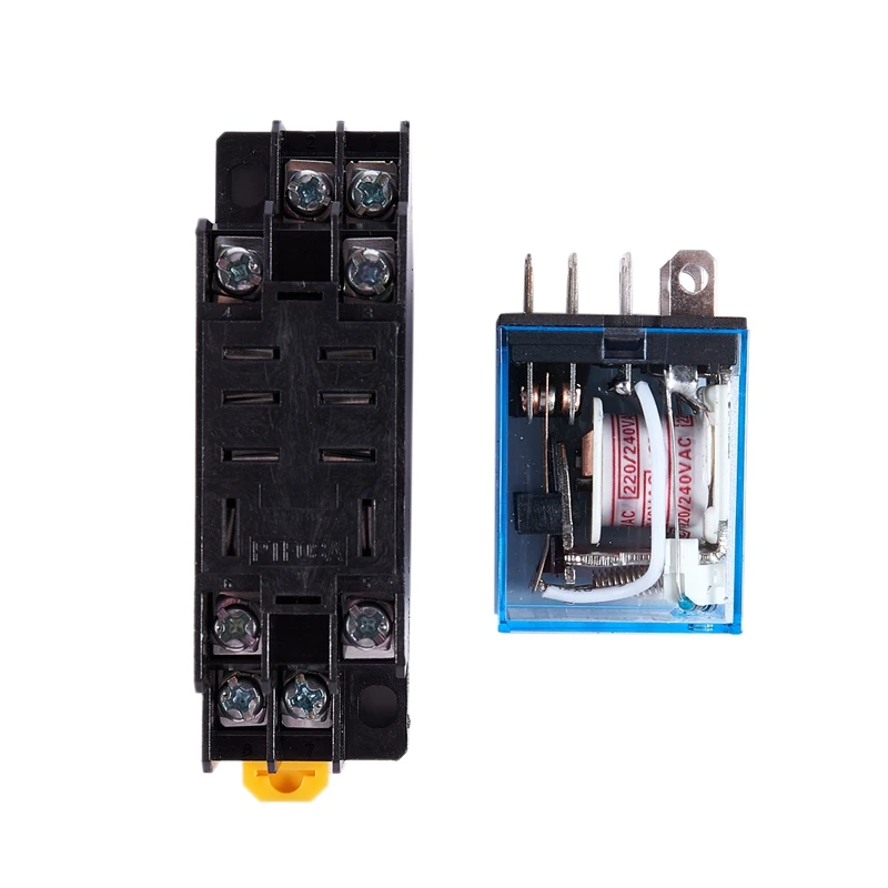 LY2NJ HH62P L JQX 13F 220 В AC катушка DPDT реле мощности 8 Pin w PTF08A розетка|Реле| |