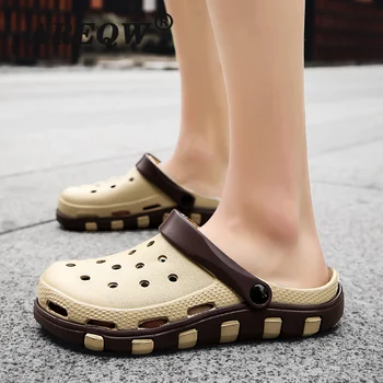 

Fashion Men Sandals Trend Summer Casual Beach Slippers Cool Unique Designer Mixed Colors Moccasins Light Garden Sandals Men