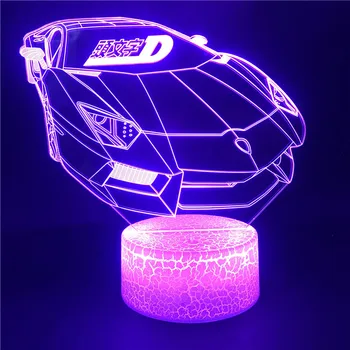 

LED Night Light Smart Phone Control Initial D Super Car Atmosphere Touch Sensor Bright Base for Bedside Decoration with Remote