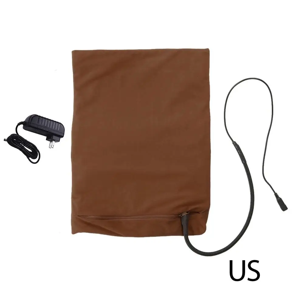 Coffee US Pet Dog Heating Mat Square Pet Dog Waterproof Cable Protection Electric Heating Pad Pet Dog Warm Comfortable Bed Mat - Цвет: Coffee US