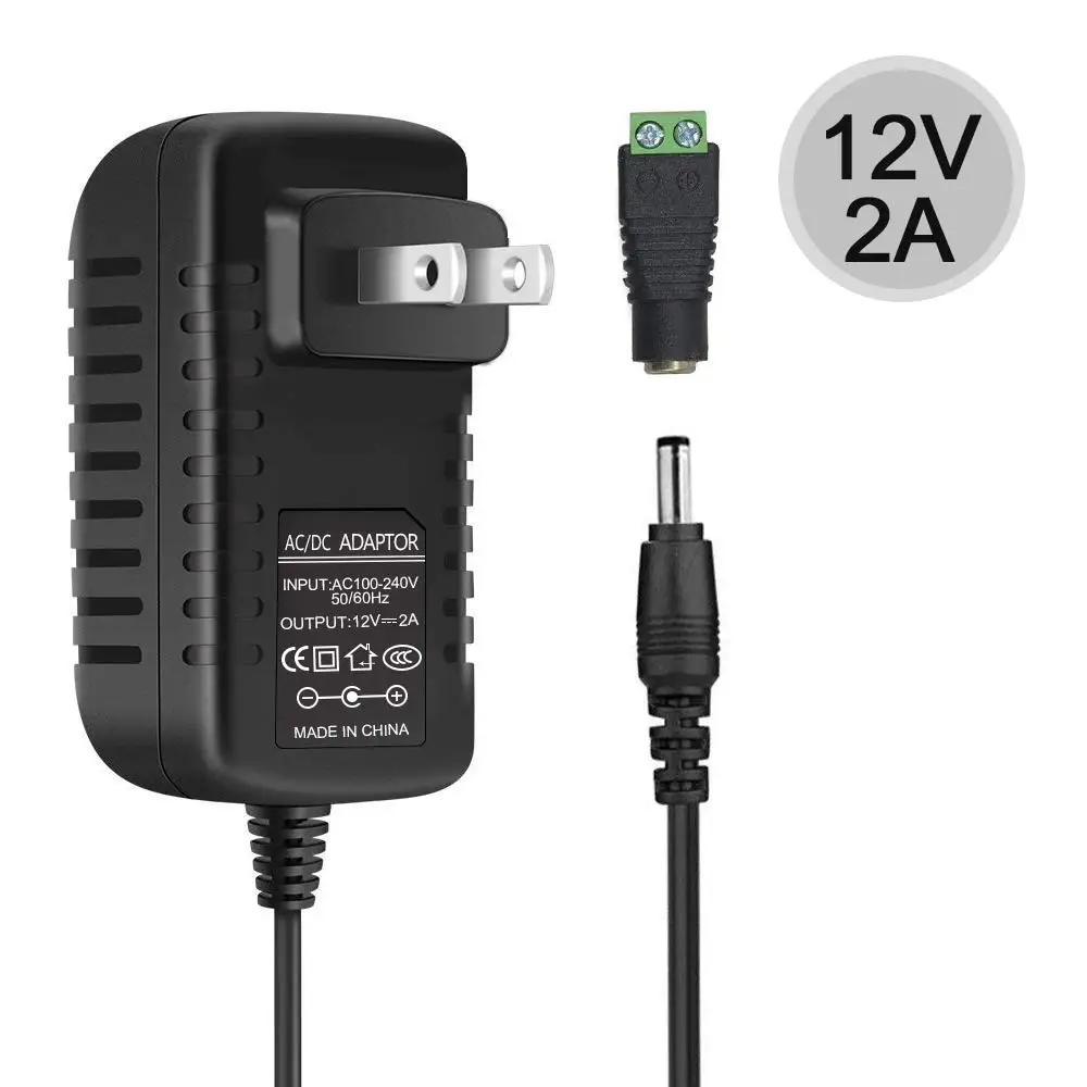 AC 100V 240V to DC 12V 2A 2000mA EU/US/UK Plug 5 5x2 5mm для 3528 5050 светодиодной ленты камера источник