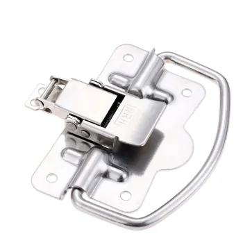 

DRELD Stainless Steel Wooden Box Handle Latch Catch Buckle Tool Box Handle Button Box Lock Hospital Medical Equipment 103*100mm