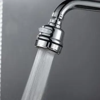 

Innovative Kitchen Faucet ABS + Stainless Steel Splash-Proof Universal Tap Shower Water Rotatable Filter Sprayer Nozzle