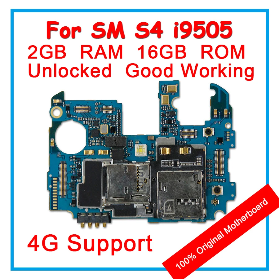 Для Samsung Galaxy S4 I9505 материнская плата 16 Гб Европейская версия 100% оригинальная Android OS