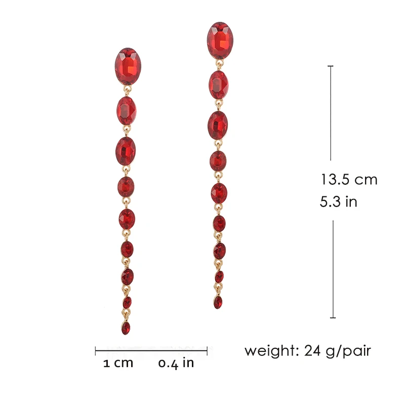 Veyofun модные аксессуары длинные ZA Кристалл Висячие серьги для женщин модные свисающие серьги ювелирные изделия подарок Новинка