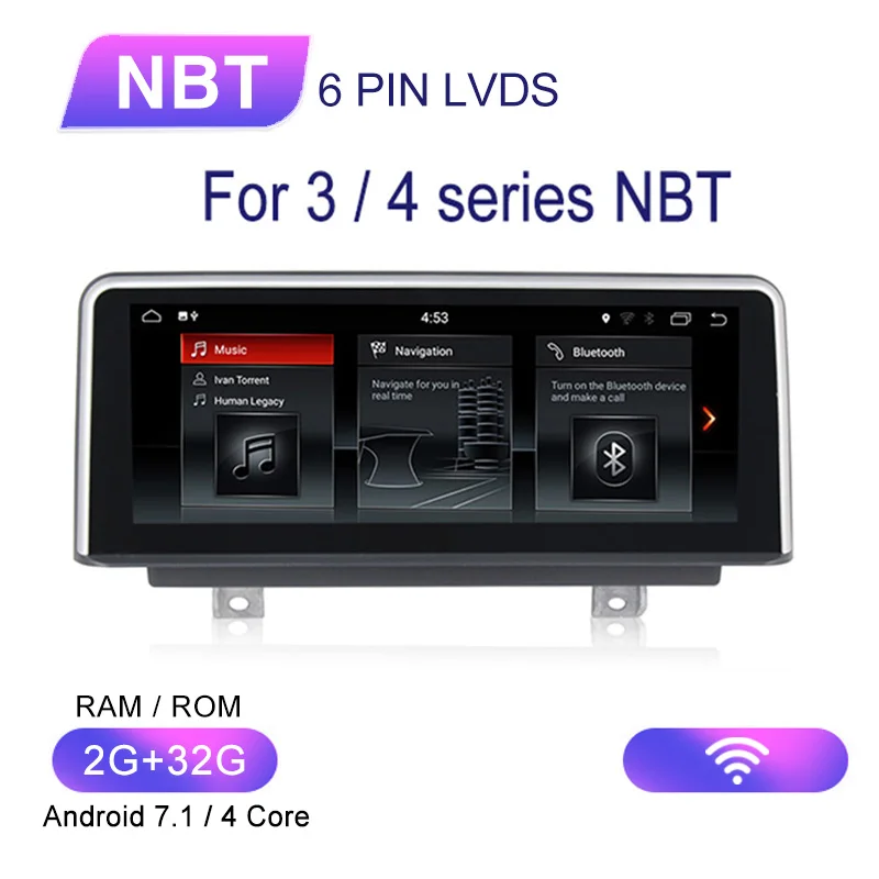 MEKEDE 1080X480 PX6 Android 9,0 автомобильный dvd мультимедийный плеер gps Navi для BMW F20 3 серии F30 F31 F34 для BMW 4 серии F32 F33 F36 - Цвет: for 3 4 Series NBT