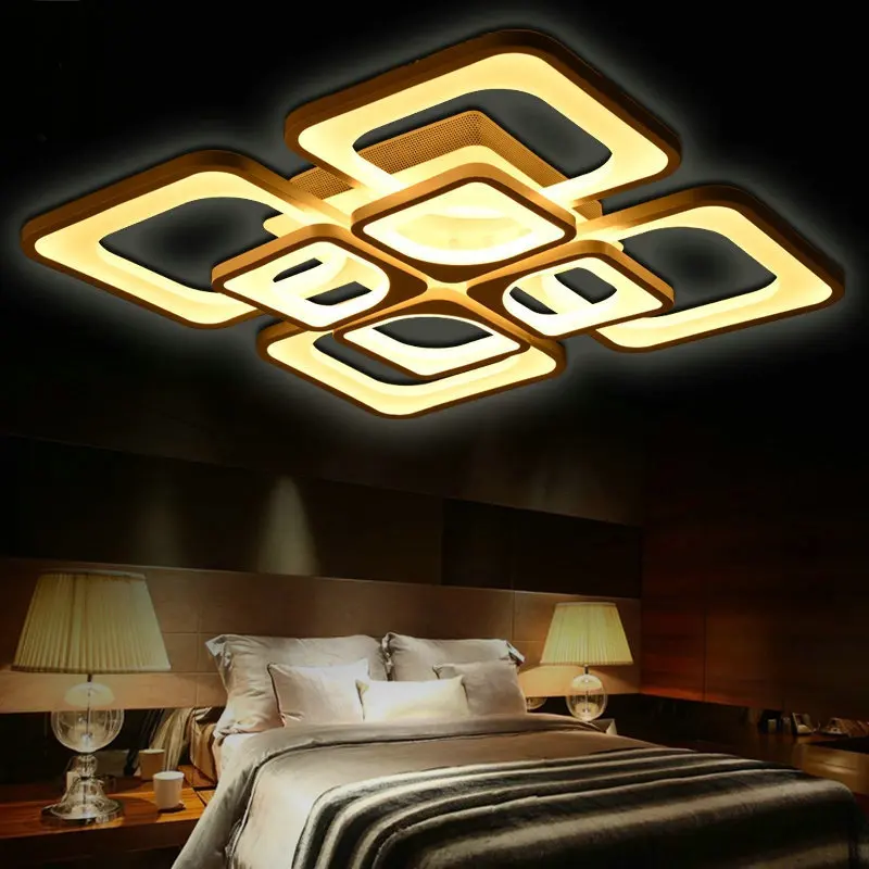

LED Rectangular Living Room Lights Modern Lamp Stepless Dimming Library Lighting Lamps Top Grade LED Bedroom Lamp