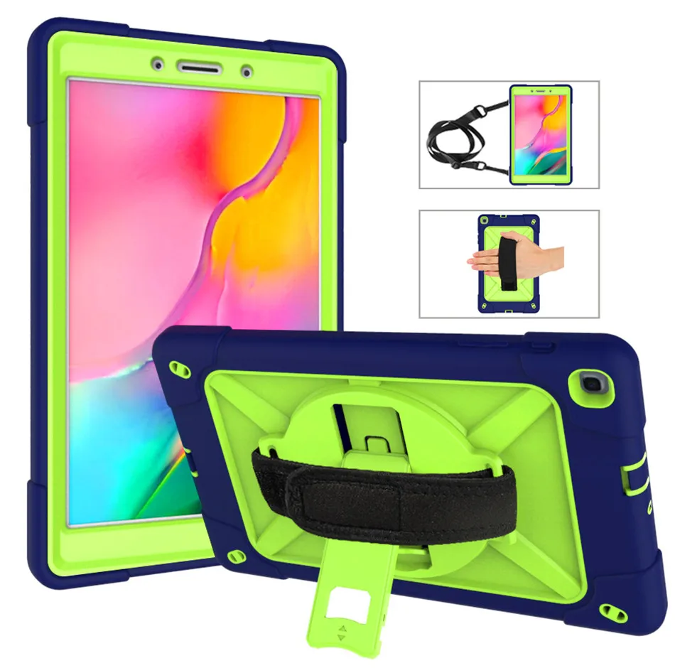 Чехол для samsung Tab A 8,0 SM-T290 T295 T297 планшет Funda Capa тяжелый чехол для детей samsung Tab A 8,0+ ремешок на руку и плечо