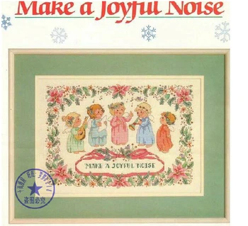 

14/16/18/25/22 COLOR AIDAFREE Shipping popular counted cross stitch kit make a joyful noise, 5 little choir angels church