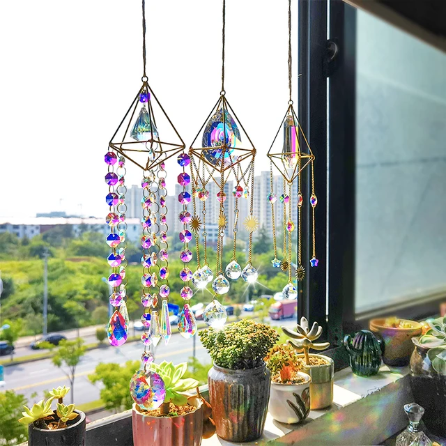 H&D 5 Styles Window Suncatchers Kristálygömb Prizmákkal Rainbow Maker Chandelier Medál Kert Lógó Napfény Fogó Dekoráció - Image 2