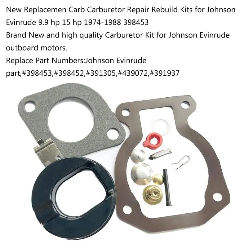 

Carburetor Carb Repair Kit Float For Johnson Evinrude 9.9 15 Replacement