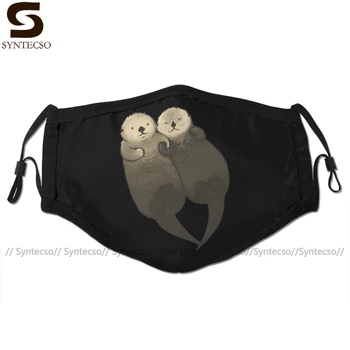 

Holding Hand Mouth Face Mask Significant Otters Facial Mask Kawai Funny with 2 Filters for Adult