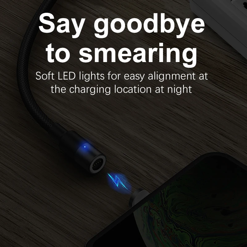 Магнитный зарядный кабель 3A Micro USB кабель для iPhone X XS XM XR магнитное зарядное устройство type C зарядный шнур USB C зарядное устройство Кабо для samsung