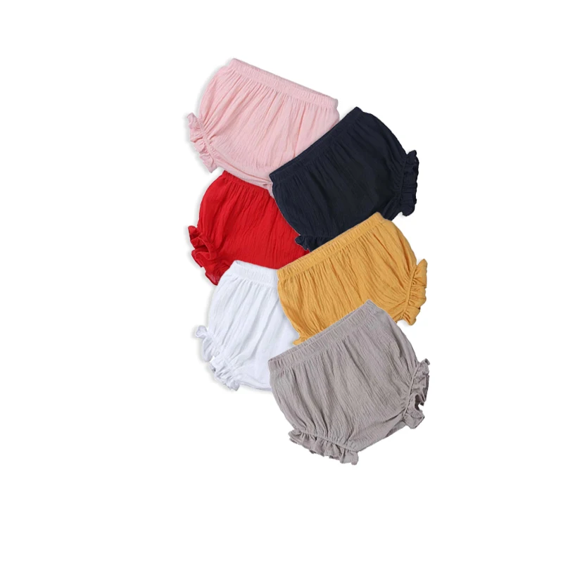 Kids Tales Summer Shorts for Girls Bloomers Baby Clothes Soft Cotton Linen Bread Shorts Newborn Solid Color Infant Pants 6-24M cotton shorts baby cotton bloomers baby trousers