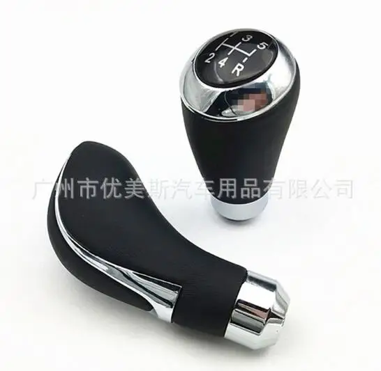 

5 Speed Car Leather Gear Shift Knob Gear Head Handle Shifter Shift Lever Knob Fit For BMW Toyota Honda Mazda Ford Audi Passat