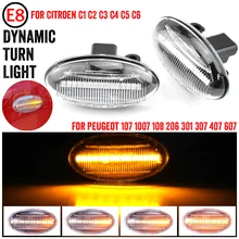 Side Marker Light Sequential Blinker Lamp Led Dynamic Turn Signal Light For Peugeot 307 206 207 407 107 607 1007 Partner Expert