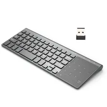 Thin 2.4GHz USB Wireless Mini Keyboard with Number Touchpad Numeric Keypad for Android windows Tablet,Desktop,Laptop,PC