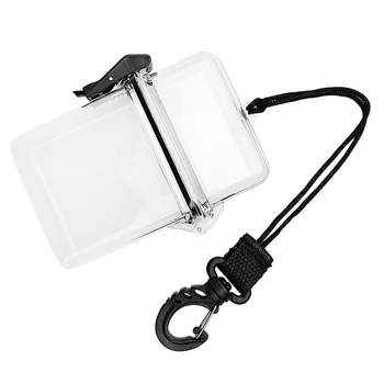 

Scuba Diving Kayaking Waterproof Dry Box Gear Accessories Container Case & Rope Clip for ID Cards License Keys