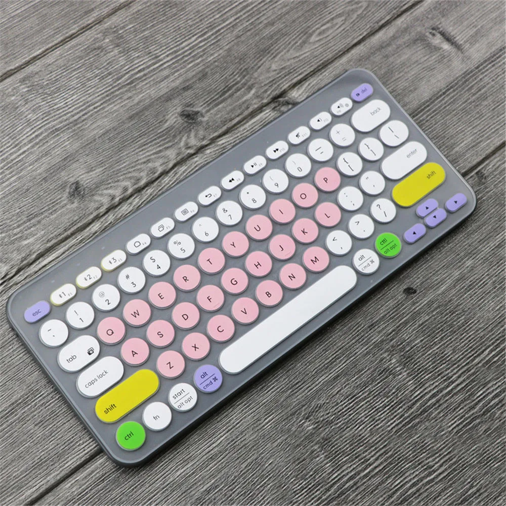 Ultra delgado teclado del ordenador portátil cubierta de la piel para Logitech K380 inalámbrico del teclado Protector de teclado Protector protectora de silicona funda de Film para Logitech