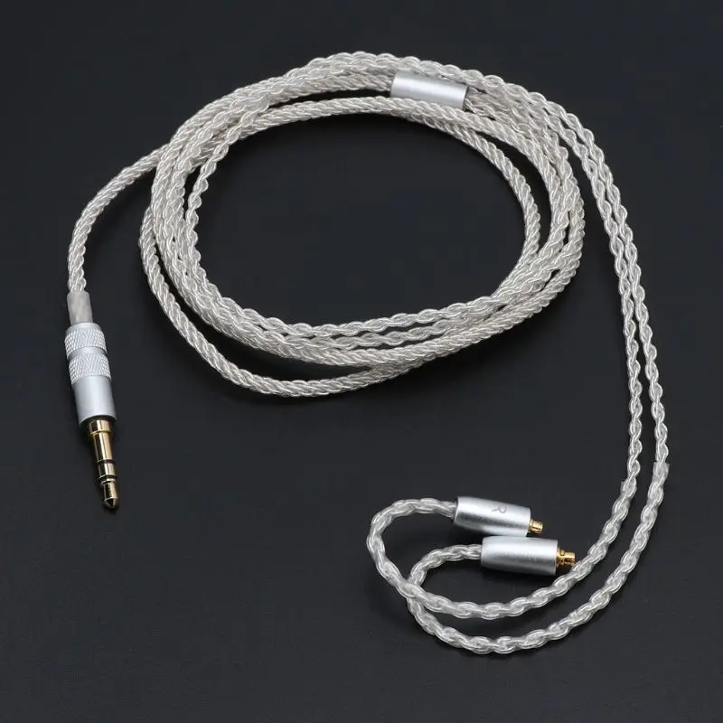 BEST8 твист Mmcx кабель для наушников один кристалл покрытием провода шнур Diy Для Shure Se215/Se315/Se425/Se535/Se846