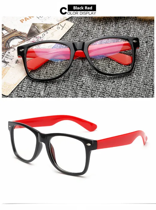 C4 Black Red Очки для компьютера Oculos de Grau, оправа для очков для мужчин и женщин, прозрачные очки с голубым покрытием, антибликовое покрытие, защита от ультрафиолета - Цвет оправы: C4 Black Red