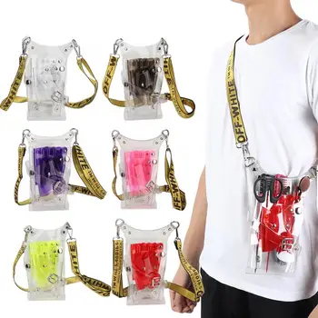 

Crossbody Hairdressing Scissor Bag Transparent PVC Hair Scissors Combs Storage Case Creative Barber Tool Hair Salon Accessories