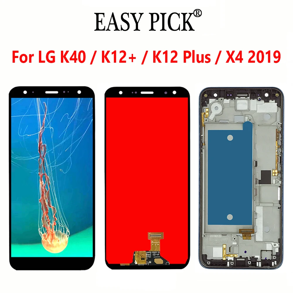 

For LG K40 / K12+ K12 Plus / X4 2019 X420EM X420BMW X420EMW X420HM X420 X420N LCD Display Touch Screen Digitizer For LG Solo LTE