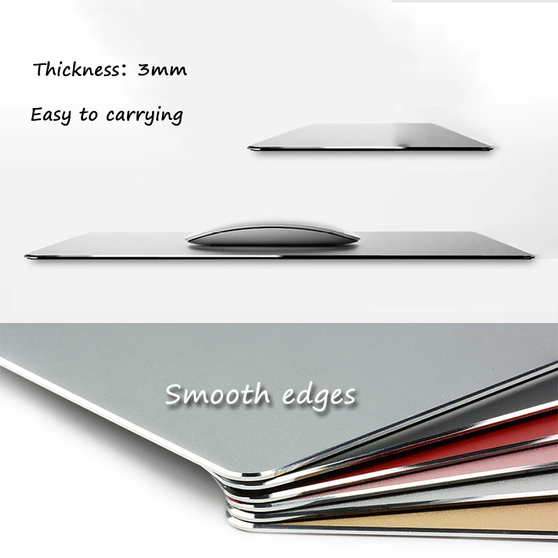 Business Metal Mouse Pad Double-side Aluminium Waterproof Anit-slip Hard Mouse-pad Suitable for Office Macbook Laptop mouse pad