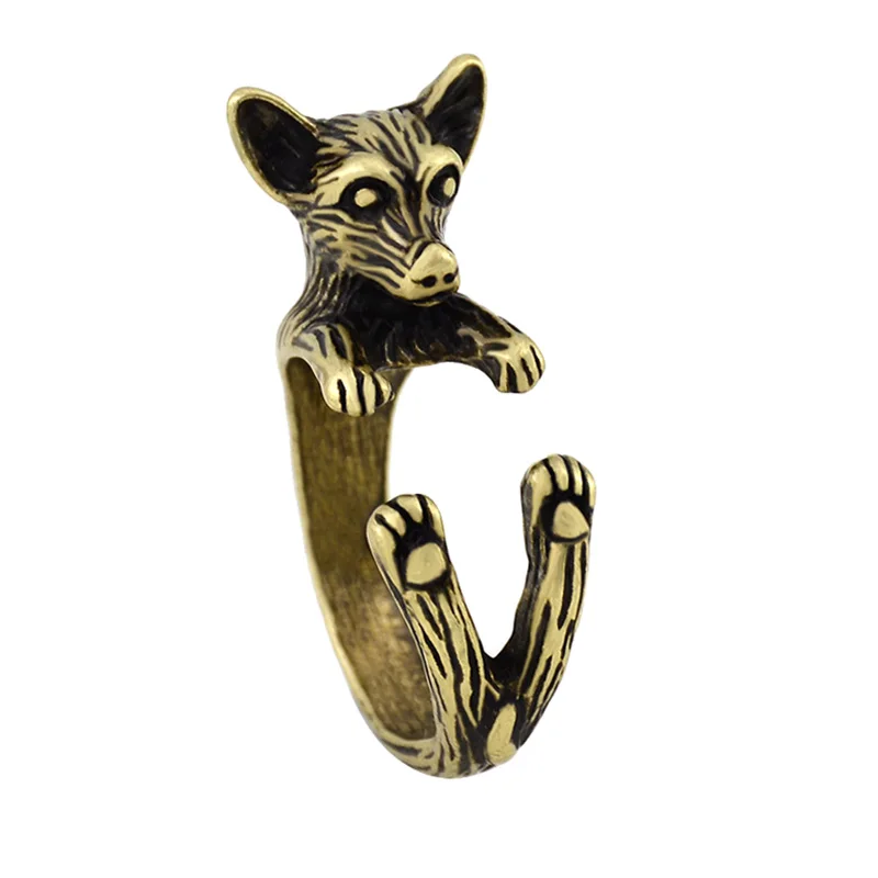 Drop Shipping Vintage Chihuahua Anel Lover Ring Hippie Mini Dog Aneis Boho Chic Couple Rings For Women Men Jewelry Best Friend|rings for women|couple