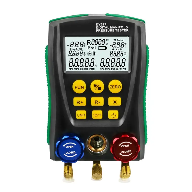 

Digital Manifold Gauge Refrigeration Pressure Tester Tool HAVC 2-Way Valve MF999