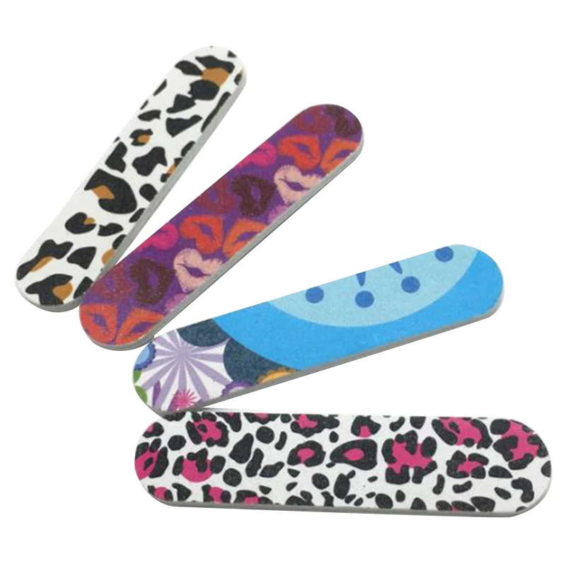 10Pcs Nail Files Random Flower Print Emery Board Buffer Block Pedicure Manicure Buffing Polish Professional Beauty Tools