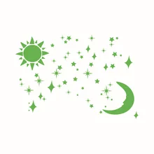 Мультфильм луна, звезды, солнце Baiyun гостиной диван фон дети декоративные Стикеры для спальни YW146