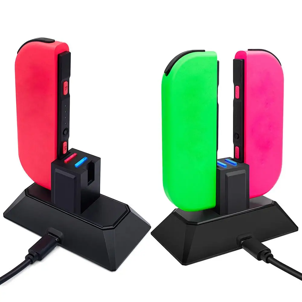 2 в 1 Подставка для зарядного устройства геймпада ДЛЯ NS Switch Joy Con & Pro контроллер