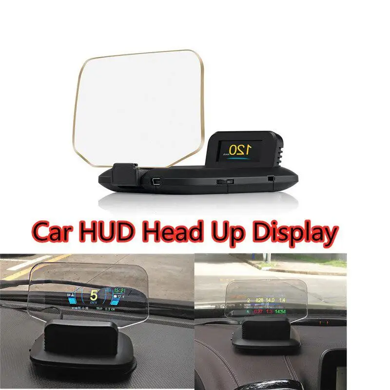 C1 HD цветной ЖК-дисплей Автомобильный HUD Дисплей OBD2+ gps дисплей с головкой