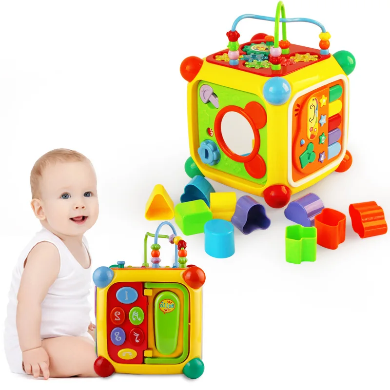 

GOODWAY Wisdom Cubic Six-sided Box Baby Educational Early Childhood Shape Matching Cognitive Toy Children Acumen Estates Are Mus