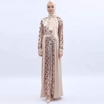 

Women Abaya Turkish Hijab Muslim Robe Ladies Kaftan Dubai Islam Clothing Vestidos Ropa Mujer Elbise Girls Muslim Maxi Dress