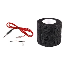 1 комплект тату машина Rca Jack набор для преобразования вилка и зажим шнур-красный и 1 шт. 2 дюйма х 5 ярдов самоклеющиеся