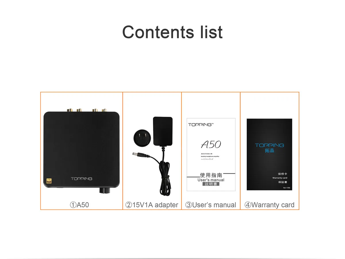 Topping A50 LME49720(2 шт) Настольный усилитель для наушников с 3,5/6,35(одиночный конец)/2,5 балансный выход, вход RCA, 2200 мВт* 2