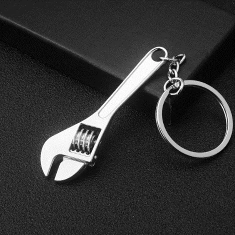 

Fashion Mini Metal Wrench Spanner Tool Key Chain Ring Keyring Gift Zinc Alloy Useful Keychain