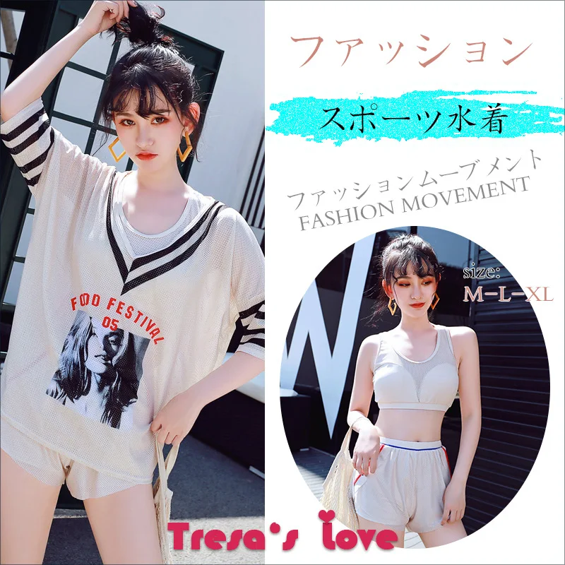 

Bikini Three-piece Set Bathing Suit Split Type Women's Sexy Push up WOMEN'S Boyshorts Athletic Beach Play Holiday Women's