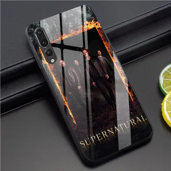 

Supernatural Glass Phone Cover for Huawei Mate 20 Case P10 P20 P30 Pro P Smart Honor 7A Pro 9 10 Lite Y6 Y9